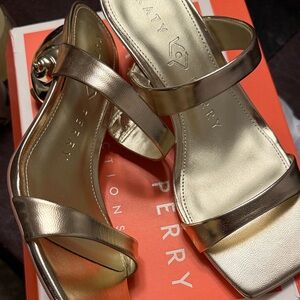 Katy Perry Collections Metallic Gold Heels